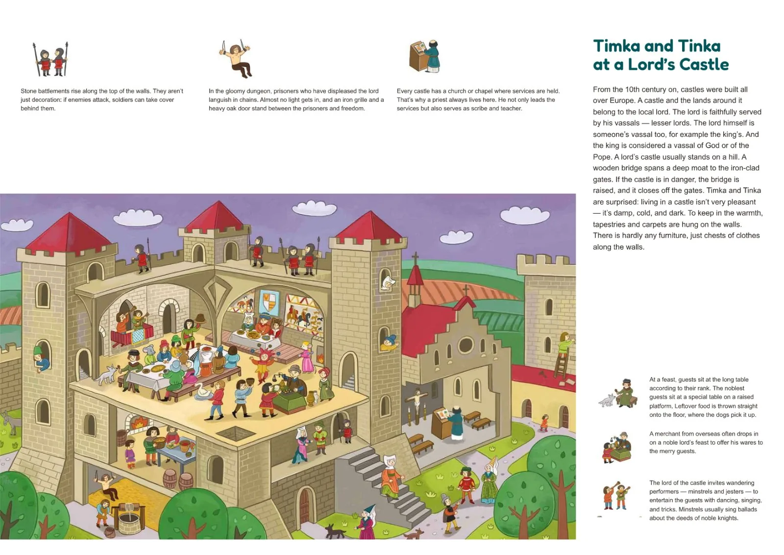 Sample spread: Timka and Tinka at a Lord&rsquo;s Castle