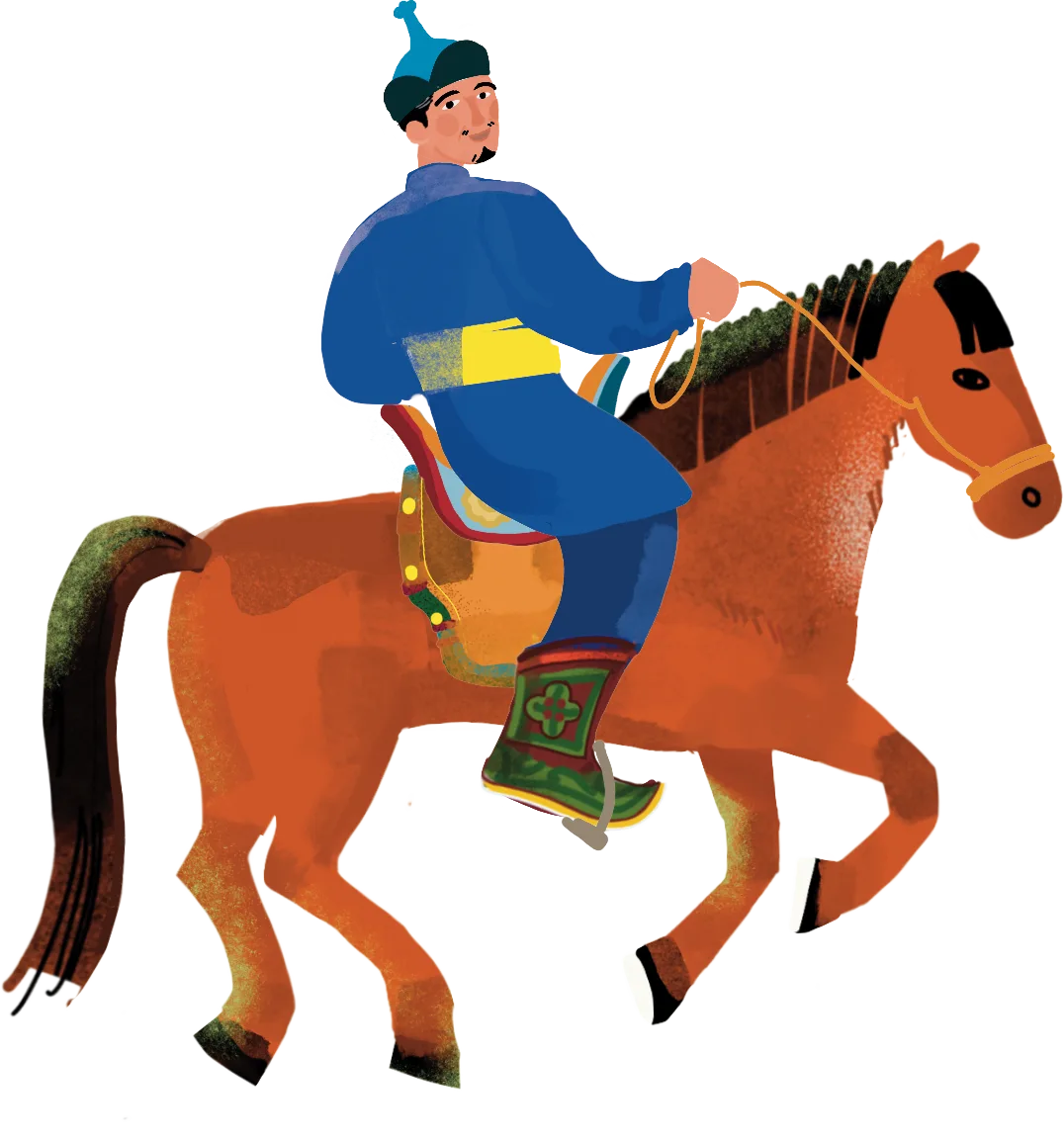 A Mongolian horseman