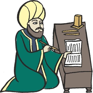 Astronomer scholar illustration