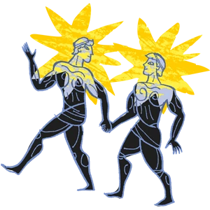 Twin star gods illustration