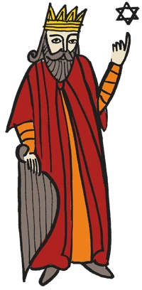 King David and Star of David illustration
